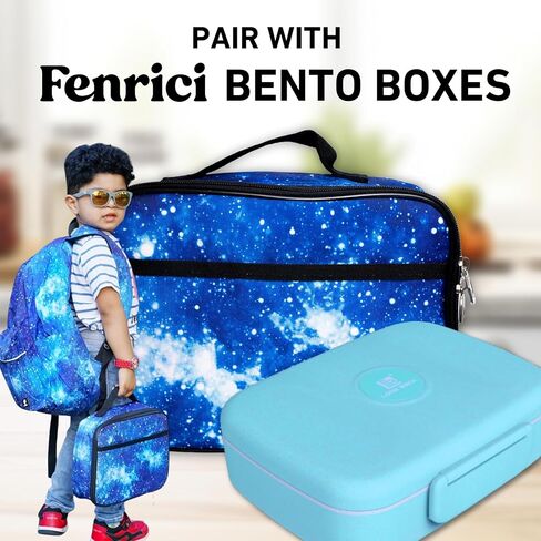 حقيبة ظهر وصندوق غداء للأطفال من فينريسي، حقيبة مدرسية مع حجرة للكمبيوتر المحمول، حقيبة غداء معزولة، مجموعة متطابقة in Kuwait