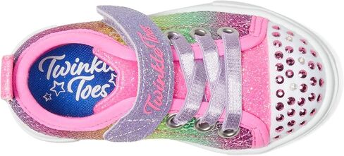 Skechers Kids Girls Twinkle Sparks-Sequin Flash Sneaker, Light Blue/Multi, 8 Toddler in Saudi Arabia