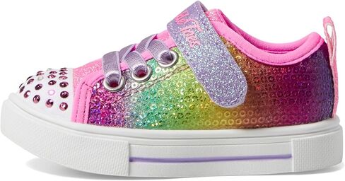 Skechers Kids Girls Twinkle Sparks-Sequin Flash Sneaker, Light Blue/Multi, 8 Toddler in Saudi Arabia