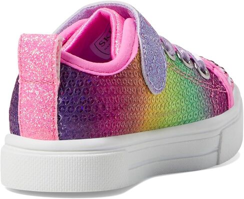 Skechers Kids Girls Twinkle Sparks-Sequin Flash Sneaker, Light Blue/Multi, 8 Toddler in Saudi Arabia
