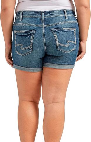 Silver Jeans Co. Women's Plus Size Britt Low Rise Curvy Fit Short in Saudi Arabia