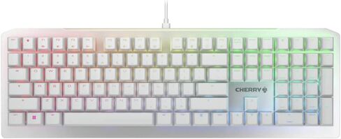 Cherry MV 3.0 Viola Wired Mechanical Gaming Keyboard. الإضاءة الخلفية RGB مع مفاتيح Cross Linear Viola. من صانعي مفتاح MX. (أبيض) (متجدد) in Saudi Arabia