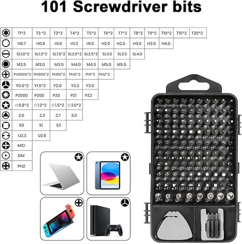 DULIWO Precision Screwdriver Set, 122 in 1 Small Magnetic Repair Tool Kit with Case, Electronic Repair Kit for Computer, iPhone, PC, Cellphone, Laptop, Nintendo, PS4, Game Console, Watch, Eyeglasses in Kuwait