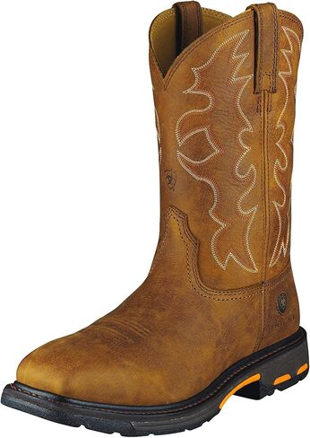 Ariat Mens WorkHog Wide Square Toe Steel Toe Work Boot Dark Earth/Brick 14 Wide in Saudi Arabia