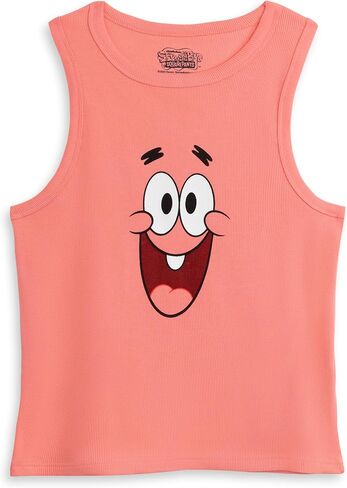 SpongeBob SquarePants Ladies Pyjama Set | Womens Ribbed Vest & Green Elasticated Shorts | Patrick Star Graphic Sleepwear in Saudi Arabia
