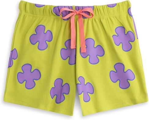 SpongeBob SquarePants Ladies Pyjama Set | Womens Ribbed Vest & Green Elasticated Shorts | Patrick Star Graphic Sleepwear in Saudi Arabia