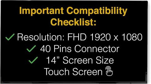 شاشة اللمس البديلة لـ Dell 02t2x6 40 Pins FHD 1920x1080 عرض LED LED Matte مع أدوات وشريط in Kuwait