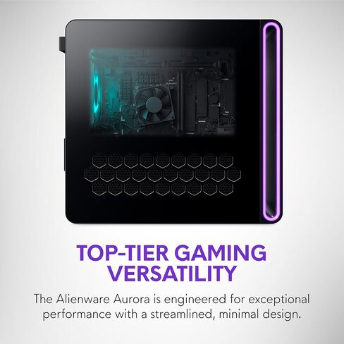 Alienware Aurora Gaming Desktop ACT1250 - Intel Core Ultra 7 265F, 32GB DDR5 RAM, 1TB SSD, NVIDIA GeForce RTX 5070, 1000W Platinum Rated PSU, Windows 11 Home, Clear Panel - Black in Saudi Arabia