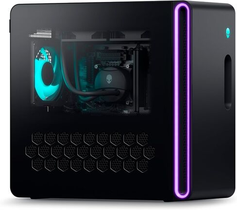 Alienware Aurora Gaming Desktop ACT1250 - Intel Core Ultra 7 265F, 32GB DDR5 RAM, 1TB SSD, NVIDIA GeForce RTX 5070, 1000W Platinum Rated PSU, Windows 11 Home, Clear Panel - Black in Saudi Arabia