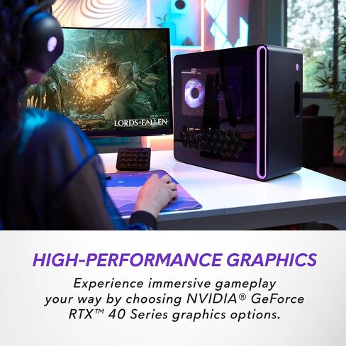 Alienware Aurora Gaming Desktop ACT1250 - Intel Core Ultra 7 265F, 32GB DDR5 RAM, 1TB SSD, NVIDIA GeForce RTX 5070, 1000W Platinum Rated PSU, Windows 11 Home, Clear Panel - Black in Saudi Arabia