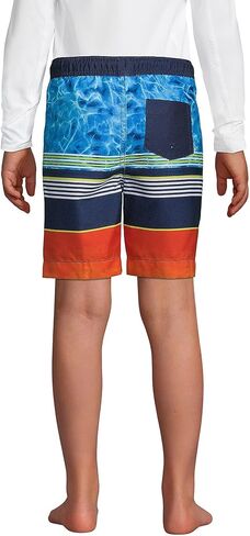 Lands' End Boys Active Stretch Swim Trunk Strawberry Kids Medium in Saudi Arabia