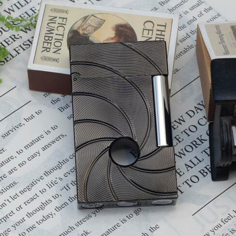 Retro Trench 007 Lighter, Crisp Click Sound, Metal, Adjustable Soft Flame Lighters, Unique Birthday Gift for Men Father Husband Boyfriend (Silver) in Kuwait