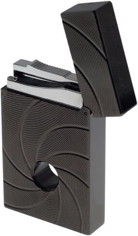 Retro Trench 007 Lighter, Crisp Click Sound, Metal, Adjustable Soft Flame Lighters, Unique Birthday Gift for Men Father Husband Boyfriend (Silver) in Kuwait