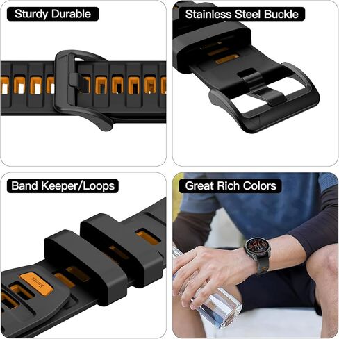 OVERSTEP Watch Band for Garmin Fenix 8 AMOLED/Solar 51mm, Fenix 7X, Fenix 6X, Fenix 5X, Fenix 3 Series, Epix Pro 51mm, Tactix 7/Delta, Enduro/2/3 Series – Durable, Waterproof Replacement Strap in Saudi Arabia