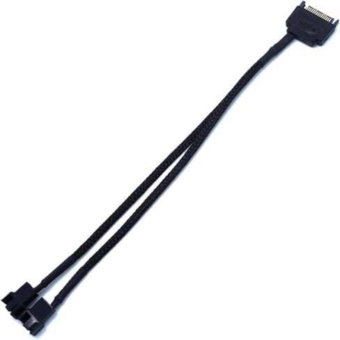 SATA 15Pin to 1 2 3 4 * 3Pin / 4Pin Computer Cooling Fan Splitter Hub Converter Adapter PWM Temperature Power Cable(1 to 4) in Kuwait