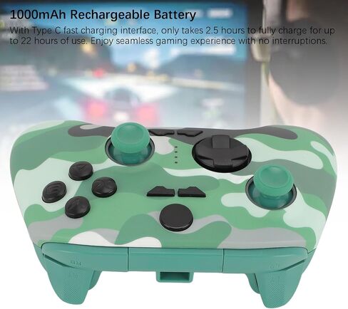 Dual Hall Gamepad ، 6 Axis Gyro ، RGB LED وحدة تحكم للتبديل ، الكمبيوتر ، (رمادي) in Kuwait