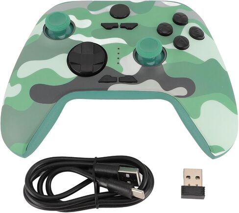 Dual Hall Gamepad ، 6 Axis Gyro ، RGB LED وحدة تحكم للتبديل ، الكمبيوتر ، (رمادي) in Kuwait