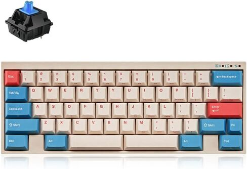 Leopold FC630MBT Coral/Blue 60 ٪ Bluetooth Mechanical Keyboard (Cherry MX2A Blue) in Kuwait