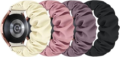 Stretchy Bands Compatible with Samsung Galaxy Watch 5/4 40mm 44mm / Galaxy Watch 5 Pro 45mm / Galaxy Watch 4 Classic 42mm 46mm,4 pack 20mm Replacement Elastic Cute Fabric Stretchy Wristabnd for Women Men in Saudi Arabia