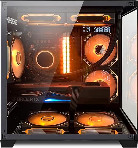 Gaming PC Desktop ، Intel Core i5-13400f 10-cores حتى 4.6 GHz ، Geforce RTX 4060 8GB ، 32GB DDR4 3200MHz ، 1TB M.2 PCIe + 1TB SATA SSD ، 11AC WI-FI ، Windows 11 Pro Computer ، Black. in Kuwait