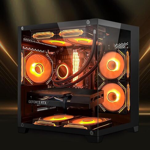 Gaming PC Desktop ، Intel Core i5-13400f 10-cores حتى 4.6 GHz ، Geforce RTX 4060 8GB ، 32GB DDR4 3200MHz ، 1TB M.2 PCIe + 1TB SATA SSD ، 11AC WI-FI ، Windows 11 Pro Computer ، Black. in Kuwait