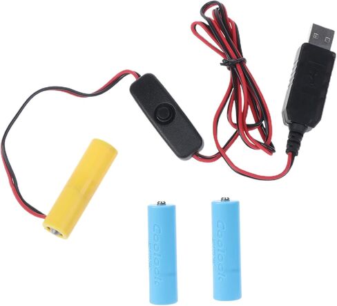 USB to 4.5V AA Replace 3 AA Batteries for Toothbrush Lamp Toy AA Adapter with Switch USB Power Supply Cable for Aa Replace 3aa 4.5v in Saudi Arabia