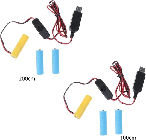 USB to 4.5V AA Replace 3 AA Batteries for Toothbrush Lamp Toy AA Adapter with Switch USB Power Supply Cable for Aa Replace 3aa 4.5v in Saudi Arabia