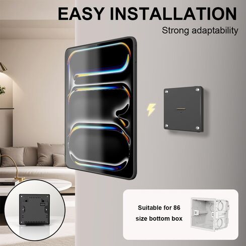 Dock Mount Mount Dock لـ Apple iPad Pro 11 ″ (2nd/3rd/4th Gen) - Magnetic Tablet Wall مع شحن سريع 15 واط ، حالة TPU النحيفة ، تكامل المحور الذكي in Saudi Arabia