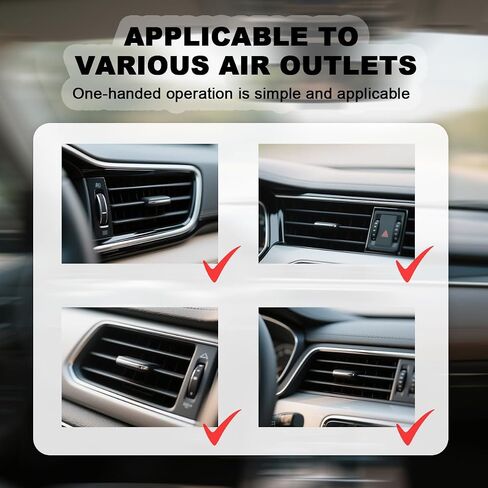 Strong Magnetic Car Phone Holder, L Type 360° Rotatable Adjustable Vehicle Smartphone Mount, Automobile Air Vent Cellphone Navigation Bracket, Universal for SUV, Sedan, Truck (Red) in Saudi Arabia