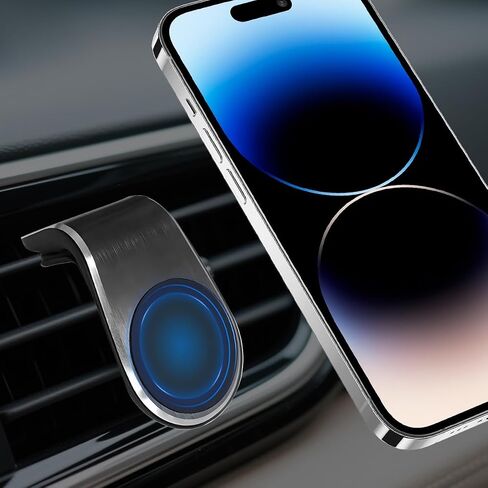 Strong Magnetic Car Phone Holder, L Type 360° Rotatable Adjustable Vehicle Smartphone Mount, Automobile Air Vent Cellphone Navigation Bracket, Universal for SUV, Sedan, Truck (Red) in Saudi Arabia