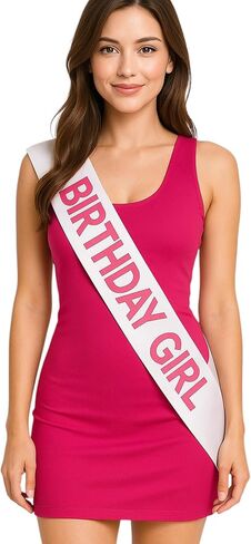 Shimmer Anna Shine Birthday Sash for Women (Purple) in Saudi Arabia
