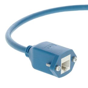 InstallerParts Ethernet Cable CAT6 Cable Panel-Mount 10 FT - Blue - Professional Series - 10Gigabit/Sec Network/High Speed Internet Cable, 550MHZ