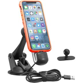 Apple MFI Certified ChargeDock- Magnetic Vehicle/Desktop Dock/Mount w/ 2 mounting Options. Works w/Most Phone and case Combinations (iPhone Xs/Xs Max/X / 8/8 Plus / 7/7 Plus / 6)