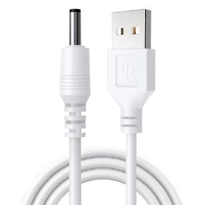 USB to 3.5 x 1.35mm Plug Barrel Jack 5V DC Power Supply Cord Cable 3.3 ft, 2A Fast Charger Charging
