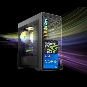 Lenovo Legion T5 Ultimate Gaming Tower Desktop, Intel Core i7-13700F, NVIDIA GeForce RTX 4060 Ti, 32GB DDR5 RAM, 2TB SSD, HDMI, Display Ports, Wired Keyboard&Mouse, Wi-Fi 6E, Windows 11 Home, Black