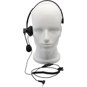 سماعة أذن مفرطة في الرأس مع Boom Mic Vox لـ Motorola MD200TPR MH230R MT350R MT352R MS355R MR355R Talkabout Walkie Talkie 1-Pin