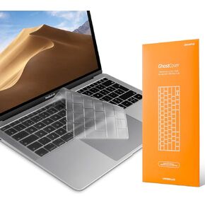 UPPERCASE GhostCover Premium Ultra Thin Keyboard Protector for MacBook Air with Touch ID and Retina Display 13", EU Keyboard Layout (2018, 2019 Apple Model Number A1932 ONLY)