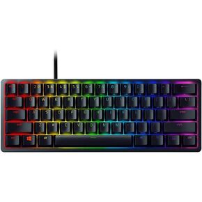 Razer Huntsman Mini (Purple Switch) - 60% Compact Gaming Keyboard (Clicky Optical-Mechanical Switches, Doubleshot PBT Keycaps, Detachable USB-C Cable) US Layout | Black (Renewed)
