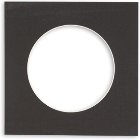 Countryarthouse White Linen Canvas Acid Free 13x13 Circle Picture Frame حصيرة مع قطع شطرة بيضاء ل 9 × 9 -