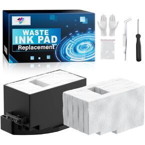 Waste Ink Pad Replacement for XP-830 XP-640 XP-530 XP-630 XP-7100 XP-850 XP-950 XP-860 XP-960 XP-810 XP-820 XP-600 XP-520 XP-800 XP-610 XP-620 Printers, Maintenance Box with Extra Sponge