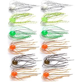 Fishing Bait 12Pcs Dice-Shaped Soft PVC Fishing Lure with Tentacle for Bass Portable Professional Replacement Fish Equipment, Mixed Color Gear Lure