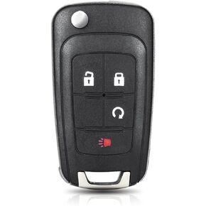 Flip Car Key Fob Replacement Fits for 2010-2019 GMC Terrain/14-18 Buick Encore/10-19 Equinox/16-19 Impala/12-17 Sonic OHT01060512, V2T01060512