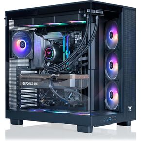 Thermaltake LCGS View 9080-380XL Gaming Desktop (AMD Ryzen™ 9 9900X3D, ToughRam 32GB DDR5 6000MT/s RGB Memory, NVIDIA® GeForce RTX™ 5080, 2TB NVMe M.2, WiFi, Windows 11) VXLB-X870-580-LCS
