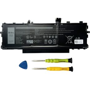 GHJC5 59.6Wh Laptop Battery Replacement for Dell Latitude 9420 9430 Latitude 9420 2-in-1 Latitude 9430 2-in-1 Series 3VV58 0JJ4XT 0VTH85 06VJ1F 09YD1V 11.55V 4900mAh 3-Cell