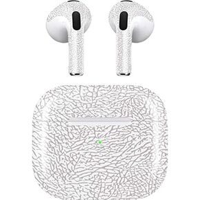 Skinit Decal Audio Skin Compatible with Apple AirPods (3rd Gen, 2021) - Skinit Originally Designed Elephant Print White Design