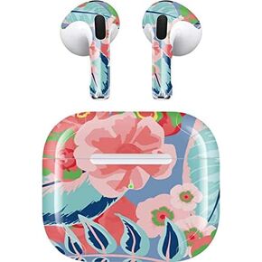 Skinit Skinit Audio Audio Skin متوافق مع Apple Airpods (3rd Gen ، 2021) - Skinit مصمم في الأصل تصميم زهور الزهور الوردية الوردي