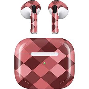 Skinit Decal Audio Skin Compatible with Apple AirPods (3rd Gen, 2021) - Skinit Originally Designed Autumn Red Geometric Design