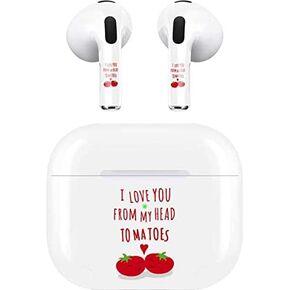 Skinit Decal Audio Skin Compatible with Apple AirPods (3rd Gen, 2021) - Skinit Originally Designed from My Head Tomatoes Design