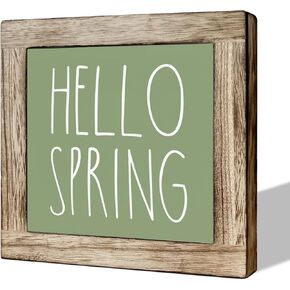 ديكور الربيع، لافتات صندوق خشبي لديكور المنزل، علامة خشب الربيع، علامة الطيور الأزهار، ديكور المنزل الربيع، ديكور جدار ريفي، ديكورات ملونة لساحة حديقة المنزل، الربيع في الهواء in Kuwait