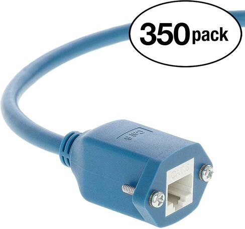 InstallerParts Ethernet Cable CAT6 Cable Panel-Mount 10 FT - Blue - Professional Series - 10Gigabit/Sec Network/High Speed Internet Cable, 550MHZ in Saudi Arabia